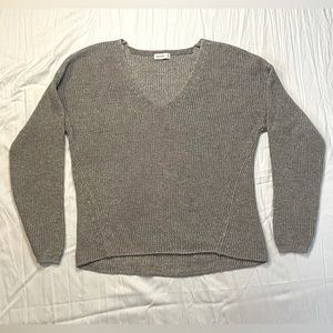 Gentle Fawn Knit V Neck Sweater Gray Women’s Size Small